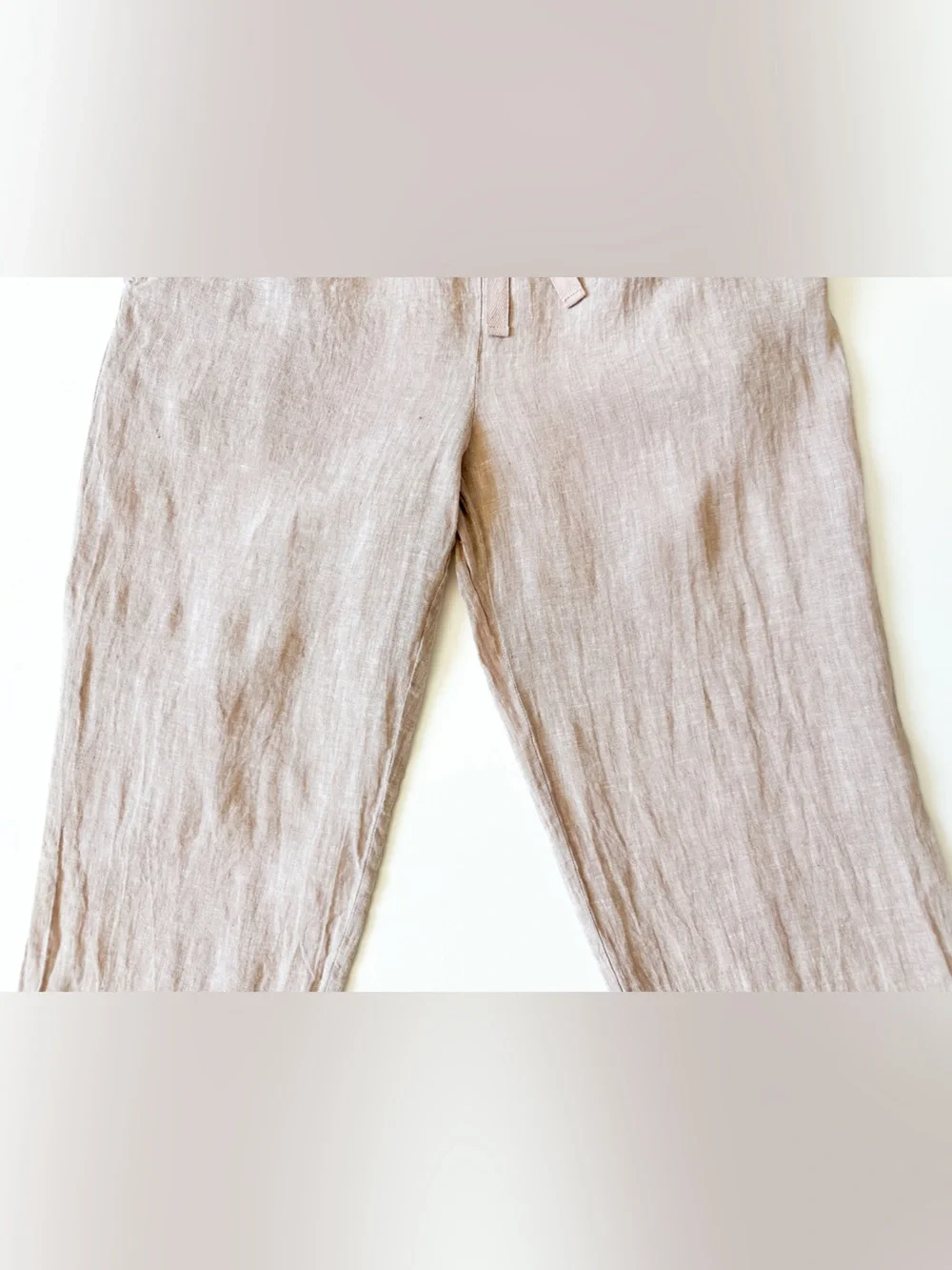 Quince 100% European Linen Tapered Ankle Pull-On, Drawstring Pants - Size Small